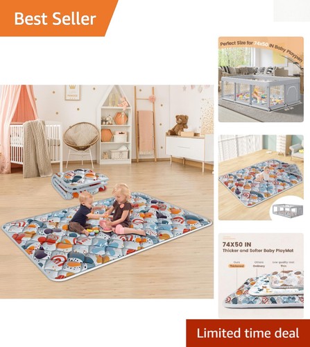 Cute cartoon grey play mat - grey,